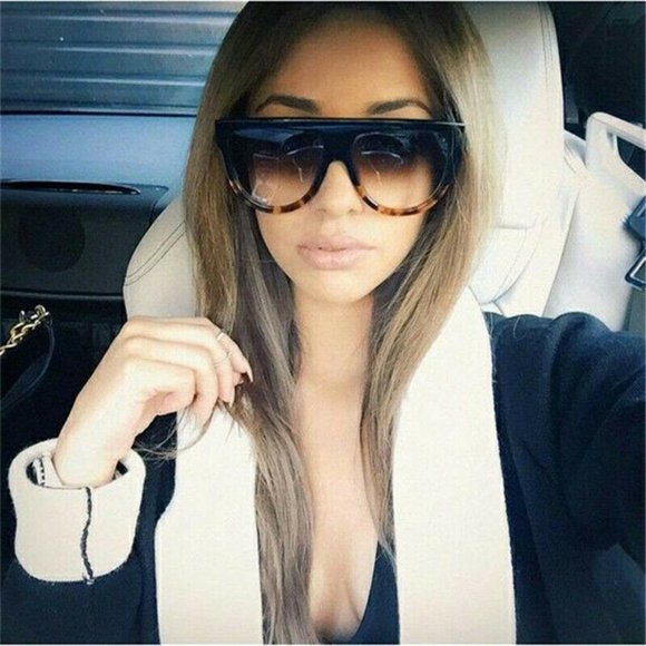 💎✨ Flat Top Oversized Sunglasses - Picture 3 of 13